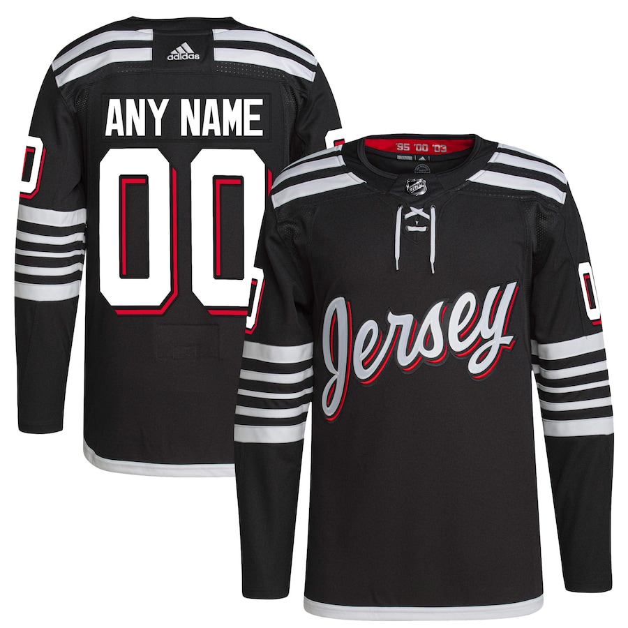 Men's New Jersey Devils adidas Black Alternate 2021/22 Primegreen Authentic Custom Jersey - Jersey