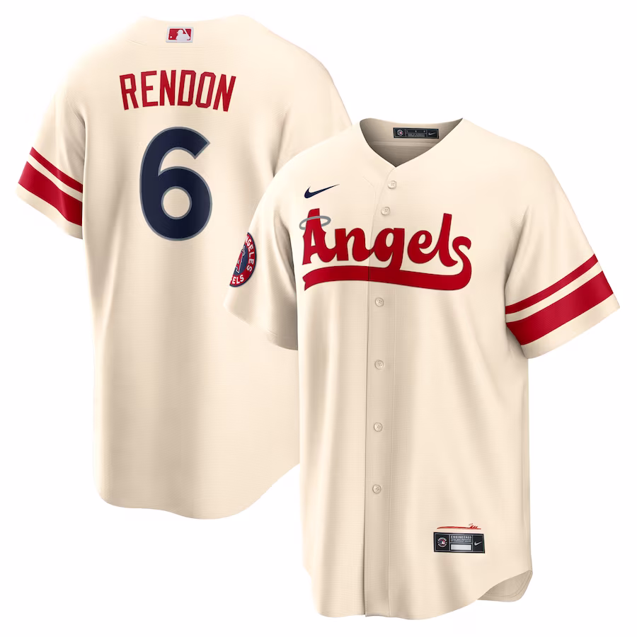 Men's Los Angeles Angels Anthony Rendon Nike Cream City Connect Replica Player Jersey - Jersey