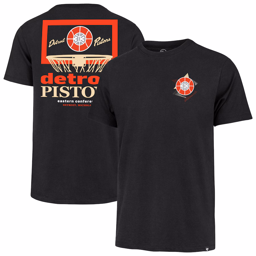 Men's Detroit Pistons  '47 Black City Edition Backboard T-Shirt - Jersey