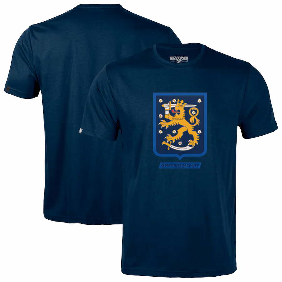 Men's Finland Levelwear Navy 2025 4 Nations Face-Off Richmond T-Shirt - Jersey