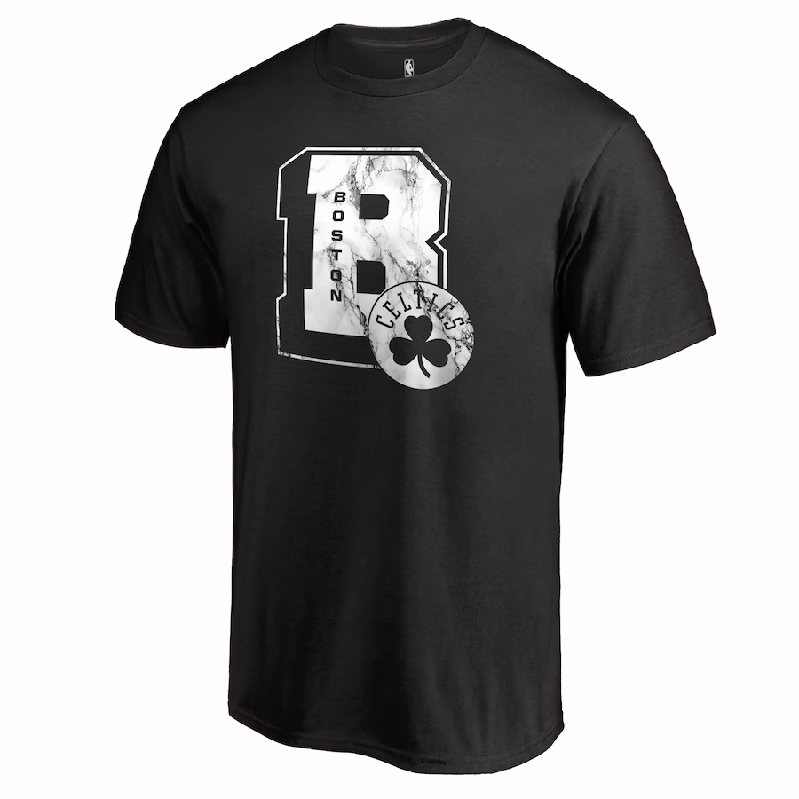 Men's Boston Celtics Black Letterman T-Shirt - Jersey
