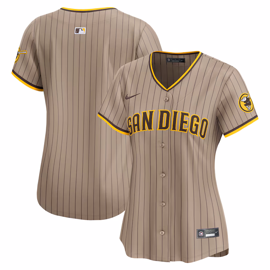 Women's San Diego Padres Nike Sand Alternate Limited Jersey - Jersey