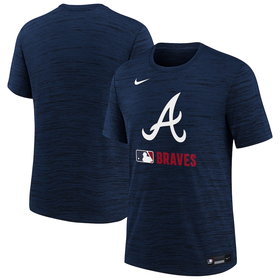 Youth Atlanta Braves Nike Navy Authentic Collection Velocity Performance T-Shirt - Jersey
