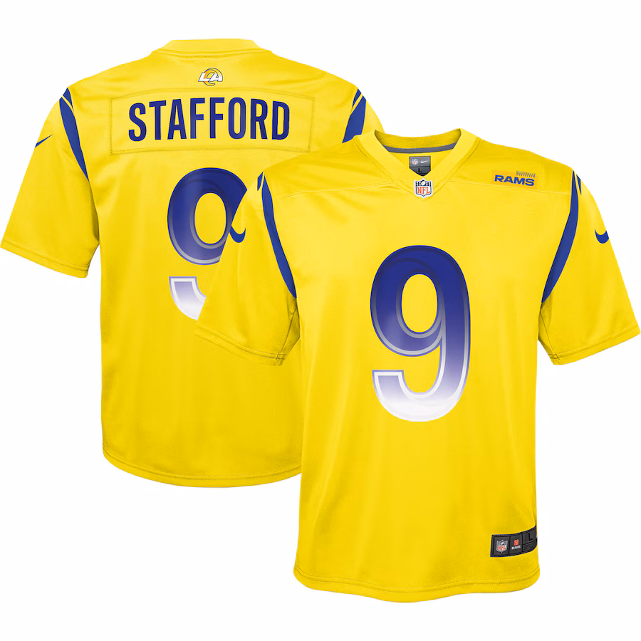 Youth Los Angeles Rams Matthew Stafford Nike Gold Inverted Game Jersey - Jersey