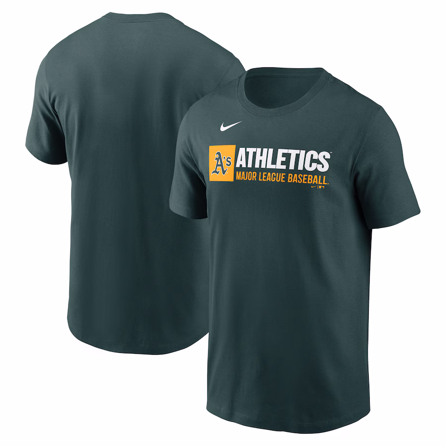 Men's Athletics Nike Green Team Block T-Shirt - Jersey
