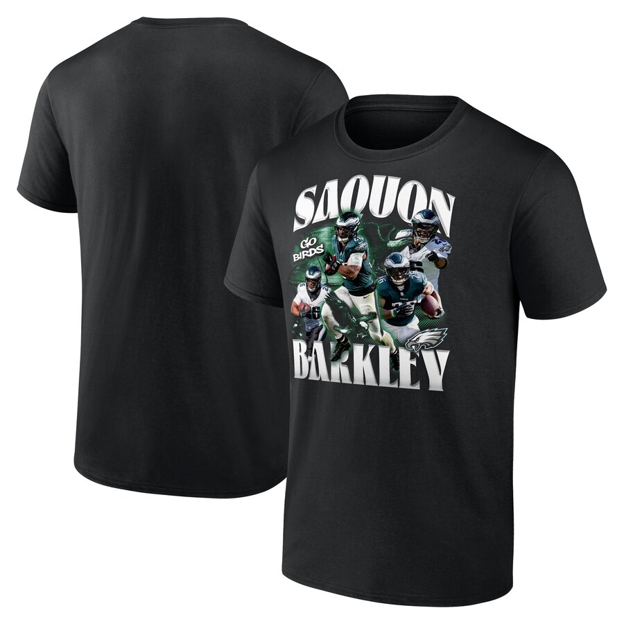 Men's Philadelphia Eagles Saquon Barkley Black Notorious T-Shirt - Jersey