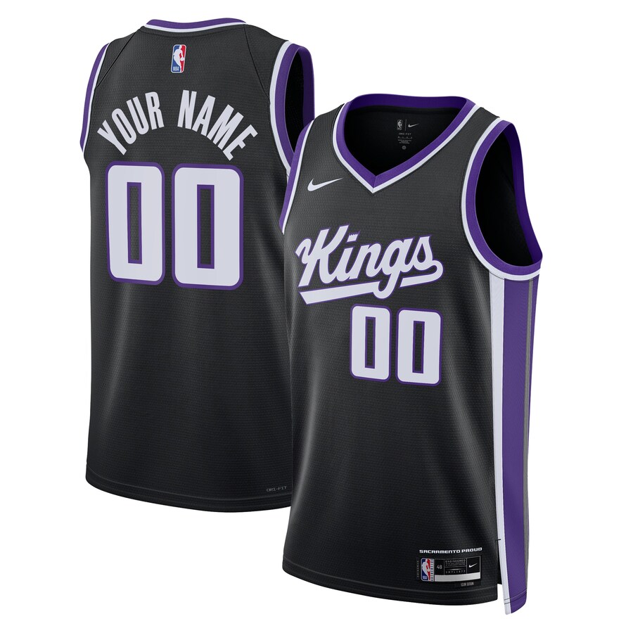 Unisex Sacramento Kings  Nike Black Swingman Custom Jersey - Icon Edition - Jersey