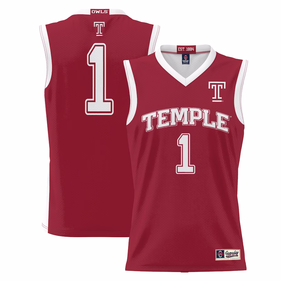 #1  Temple Owls GameDay Greats  Lightweight Basketball Jersey - Red - Jersey