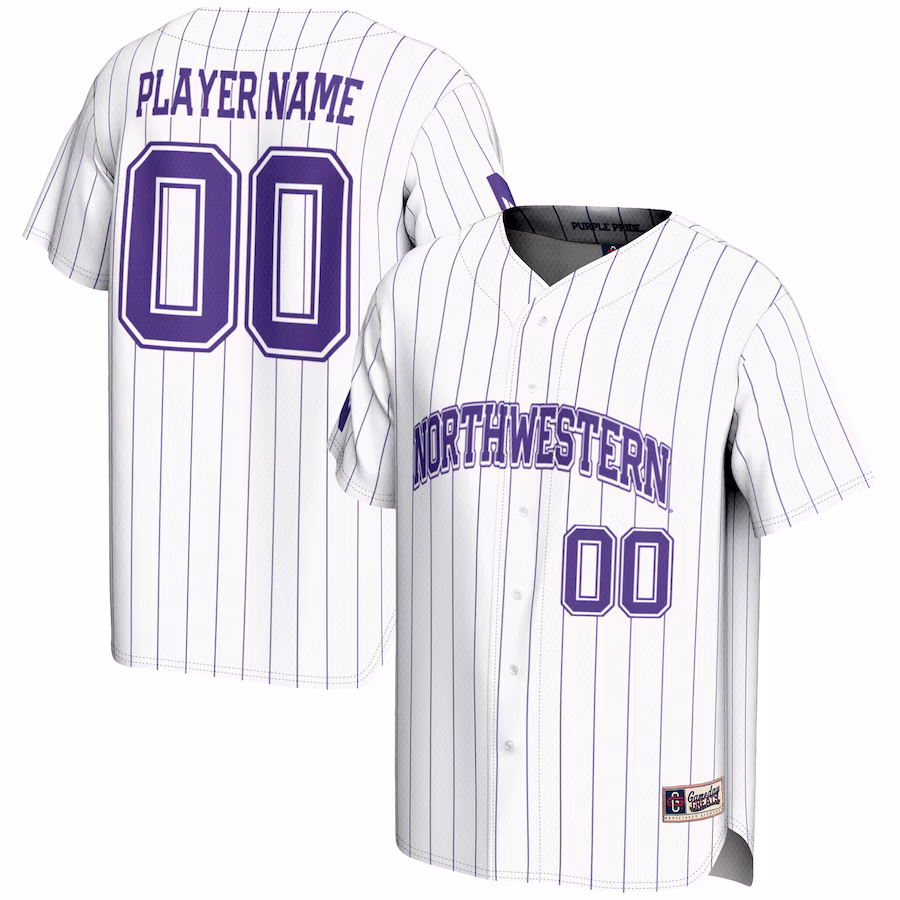 Northwestern Wildcats GameDay Greats NIL Pick-A-Player Lightweight Baseball Jersey - White - Jersey