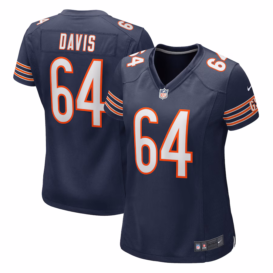Women's Chicago Bears Nate Davis Nike Navy Game Jersey - Jersey