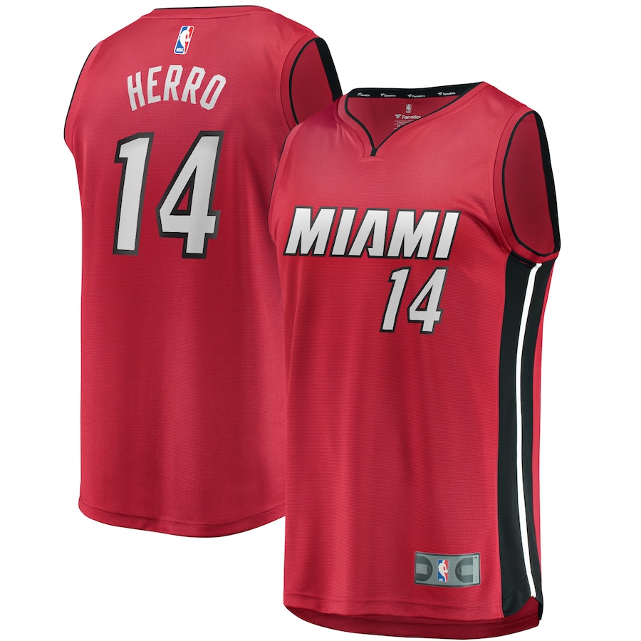 Men's Miami Heat Tyler Herro Fanatics Red Fast Break Replica Jersey - Statement Edition - Jersey