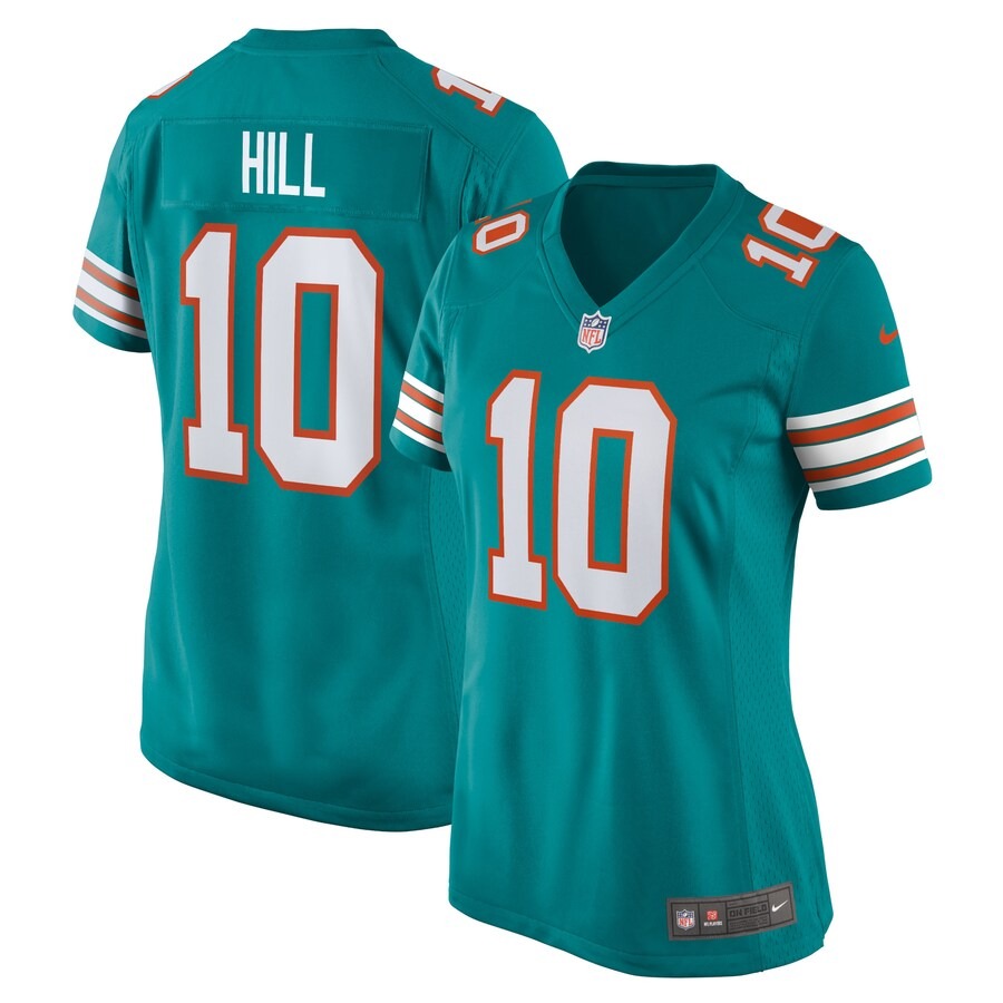 Women's Miami Dolphins Tyreek Hill Nike Aqua Alternate Game Jersey - Jersey
