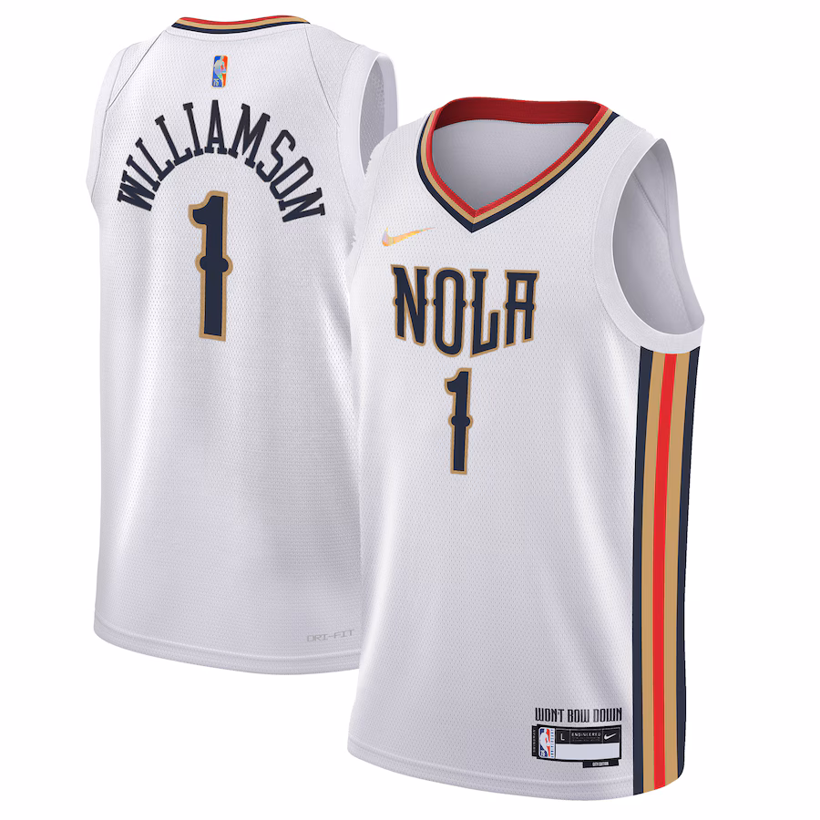 Youth New Orleans Pelicans Zion Williamson Nike White Swingman Jersey - City Edition - Jersey