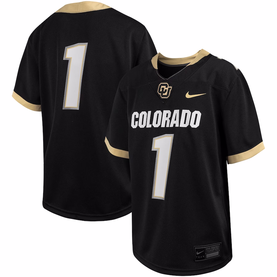 #1 Colorado Buffaloes Nike Youth Untouchable Replica Game Jersey - Black - Jersey