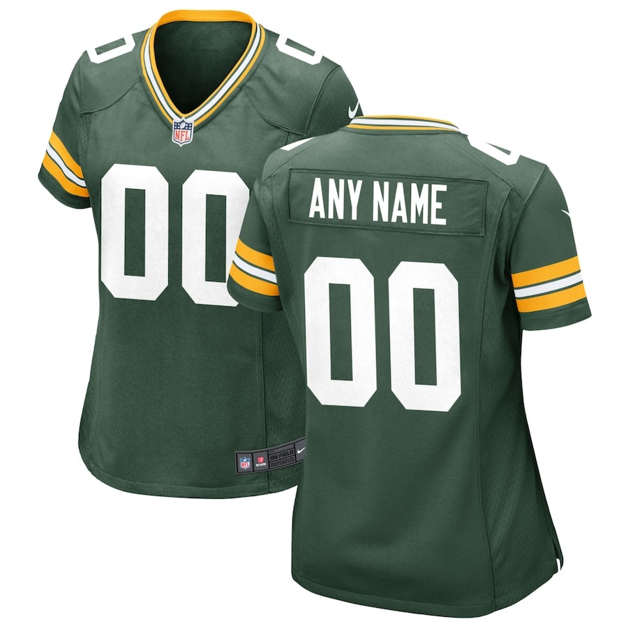 Women's Nike Green Green Bay Packers Custom Game Jersey - Jersey