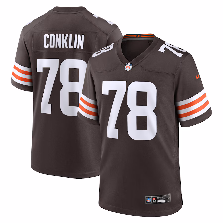 Men's Cleveland Browns Jack Conklin Nike Brown Team Game Jersey - Jersey