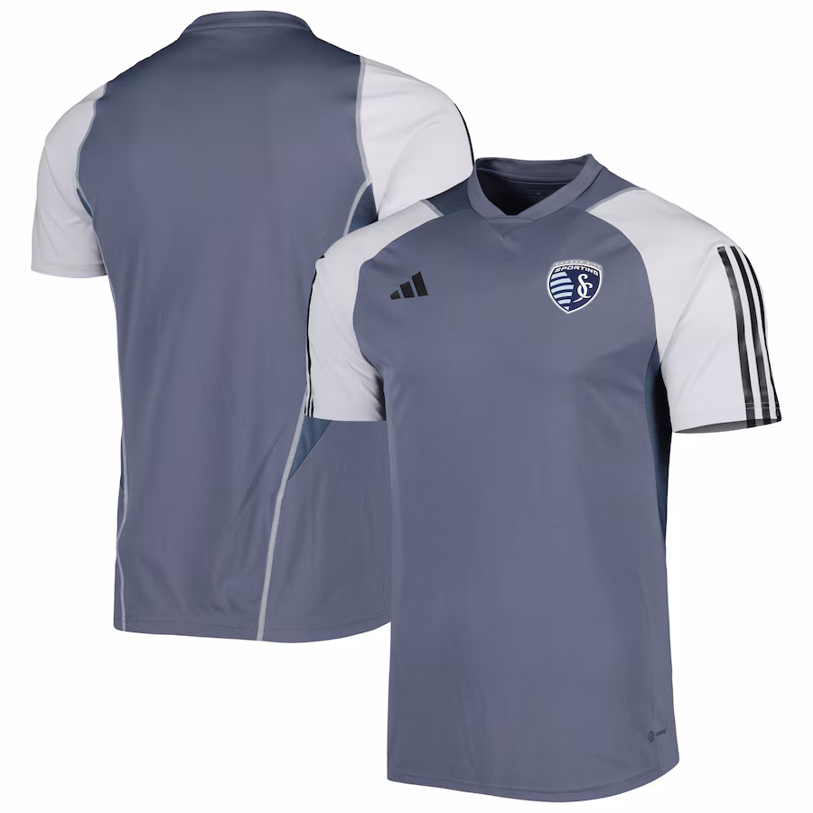 Men's Sporting Kansas City adidas Gray 2023 On-Field Training Jersey - Jersey