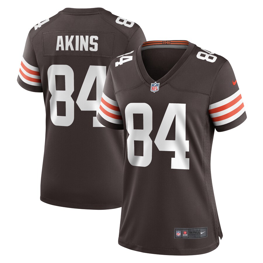Women's Cleveland Browns Jordan Akins Nike  Brown Team Game Jersey - Jersey