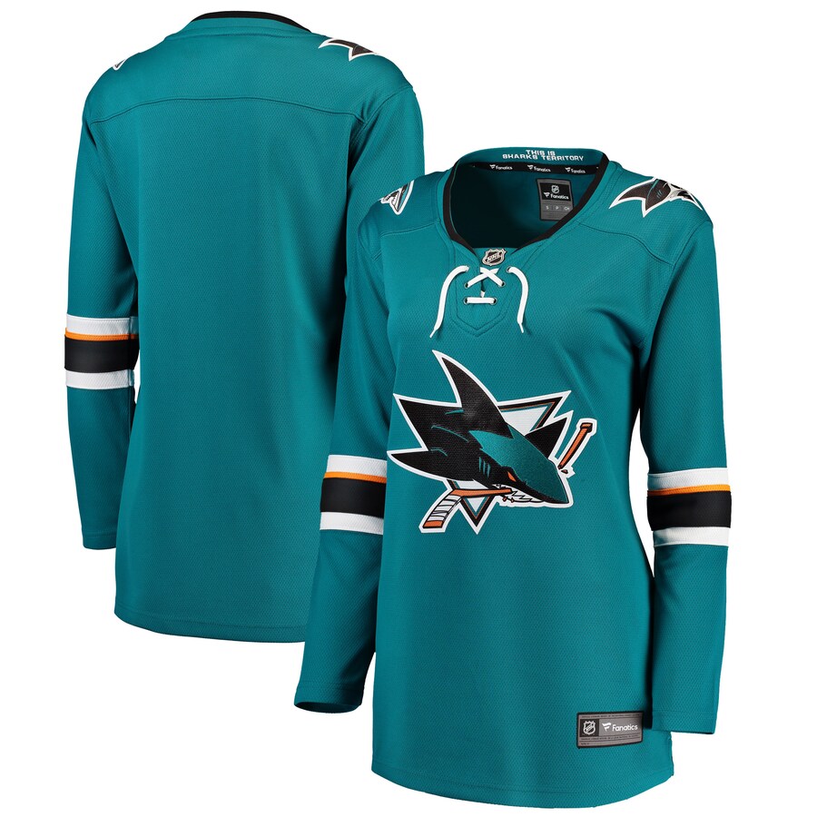 Women's San Jose Sharks Fanatics Branded Teal Breakaway Home Jersey - Jersey