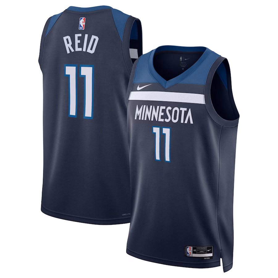 Unisex Minnesota Timberwolves Naz Reid Nike Navy Swingman Jersey - Icon Edition - Jersey