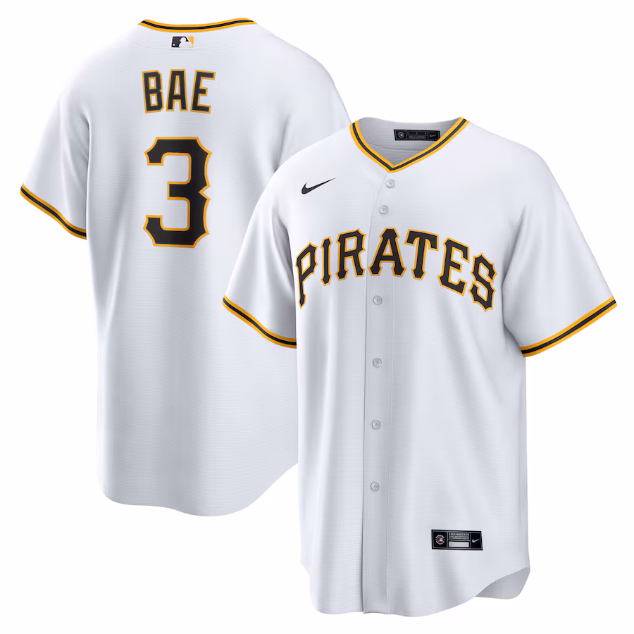 Men's Pittsburgh Pirates Ji-Hwan Bae Nike White Replica Player Jersey - Jersey