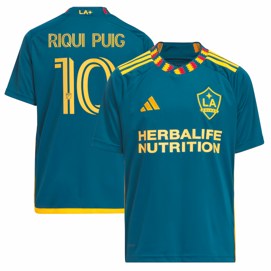 Youth LA Galaxy Riqui Puig adidas Green 2024 LA Kit Replica Player Jersey - Jersey