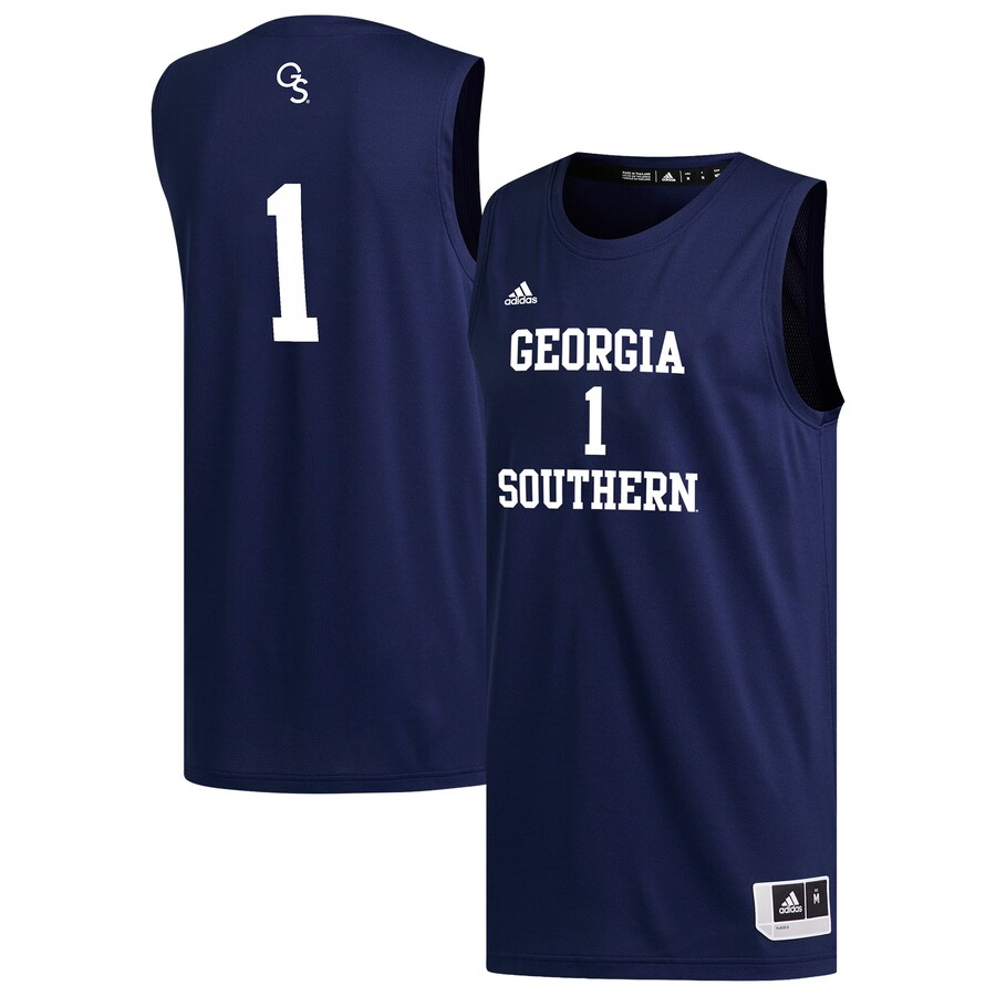 Men's adidas #1 Navy Georgia Southern Eagles Replica Basketball Jersey - Jersey