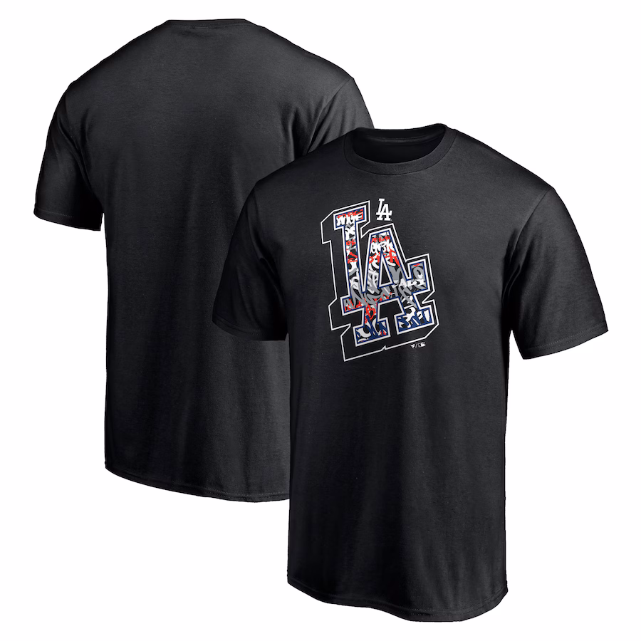 Men's Los Angeles Dodgers Black Hometown Collection Tag T-Shirt - Jersey