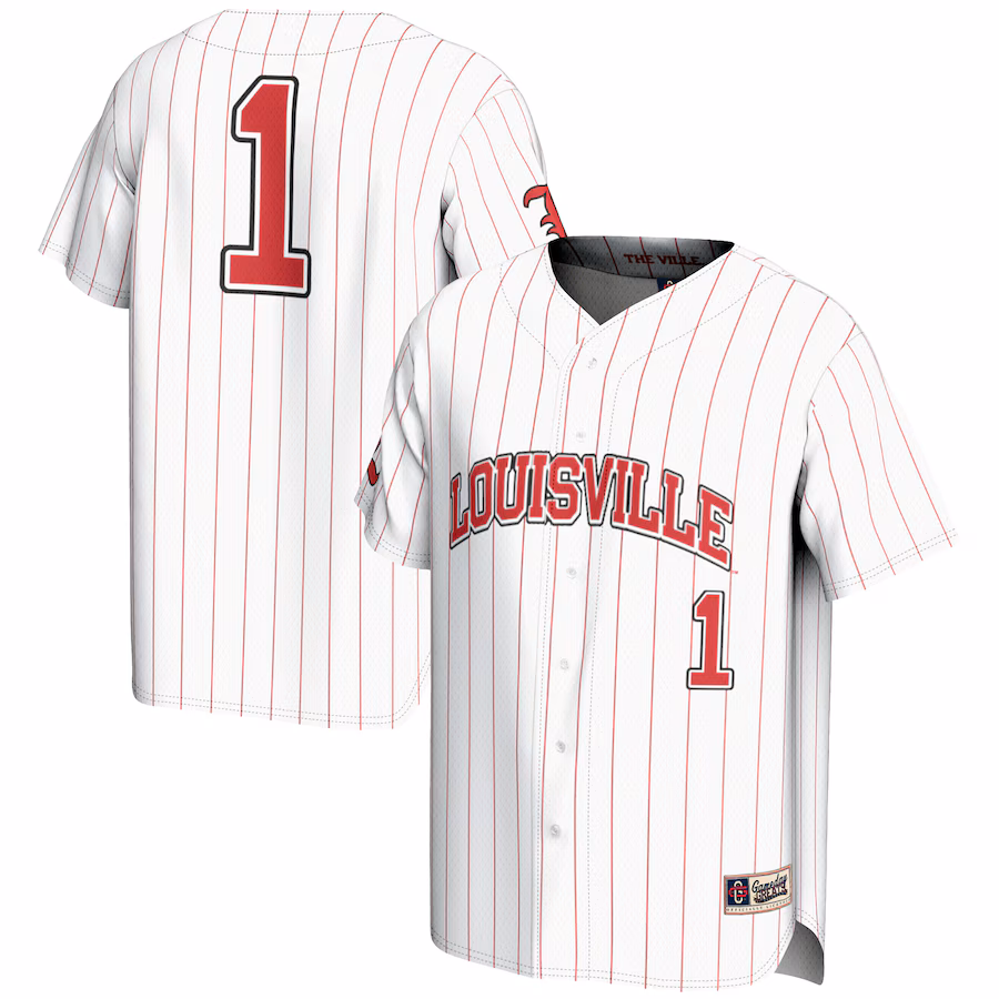 Youth GameDay Greats #1 White Louisville Cardinals Lightweight Baseball Fashion Jersey - Jersey