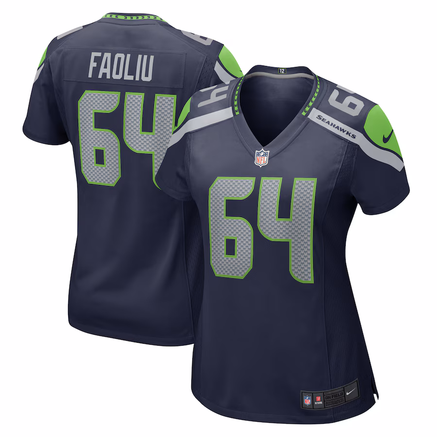 Women's Seattle Seahawks Austin Faoliu Nike College Navy  Game Jersey - Jersey