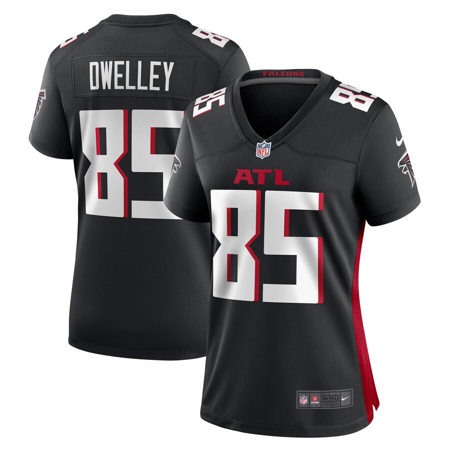 Women's Atlanta Falcons Ross Dwelley Nike Black Game Jersey - Jersey