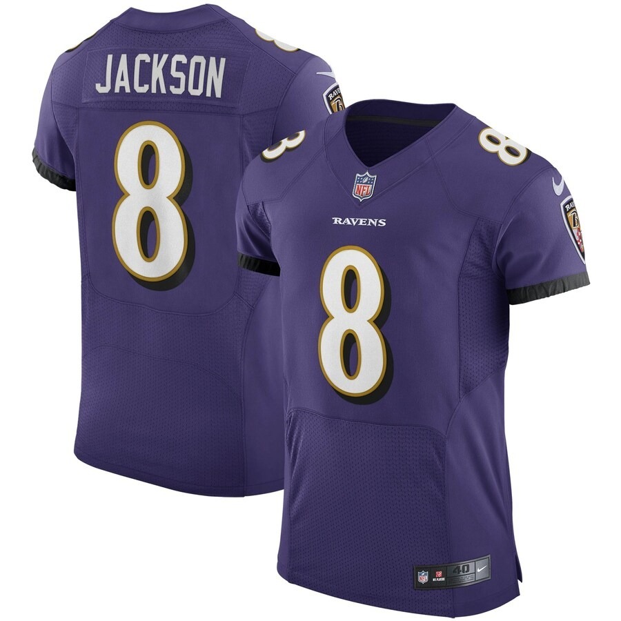 Men's Baltimore Ravens Lamar Jackson Nike Purple Vapor Elite Player Jersey - Jersey