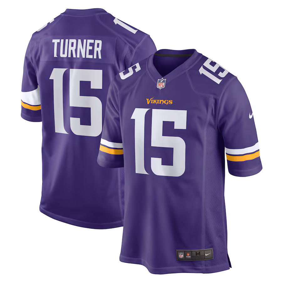 Men's Minnesota Vikings Dallas Turner Nike Purple Game Jersey - Jersey
