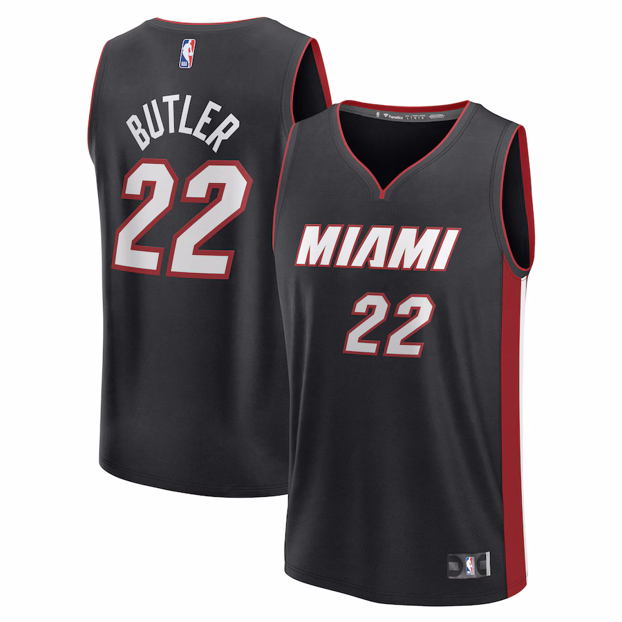 Youth Miami Heat Jimmy Butler Fanatics Black Fast Break Replica Player Jersey - Icon Edition - Jersey