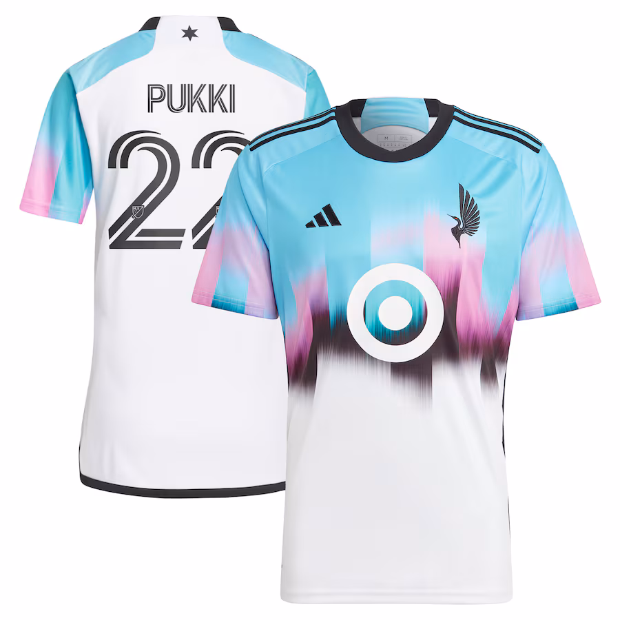Men's Minnesota United FC Teemu Pukki adidas White 2024 The Northern Lights Kit Replica Player Jersey - Jersey