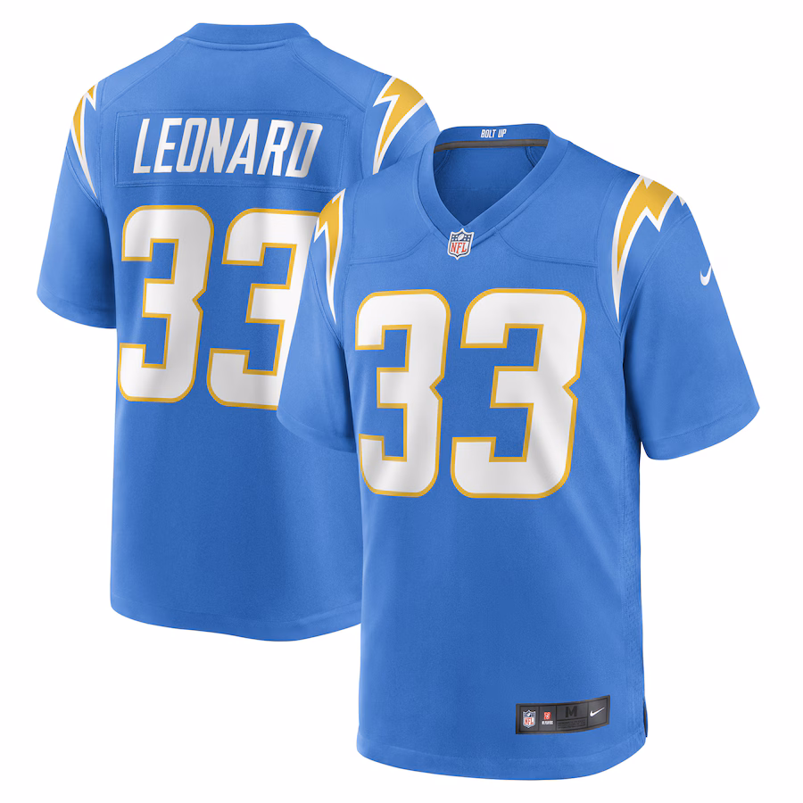Men's Los Angeles Chargers Deane Leonard Nike Powder Blue Game Player Jersey - Jersey