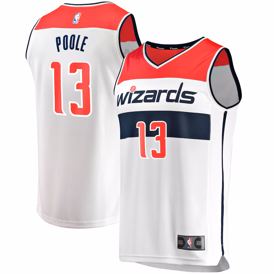 Men's Washington Wizards Jordan Poole Fanatics White Fast Break Player Jersey - Association - Jersey