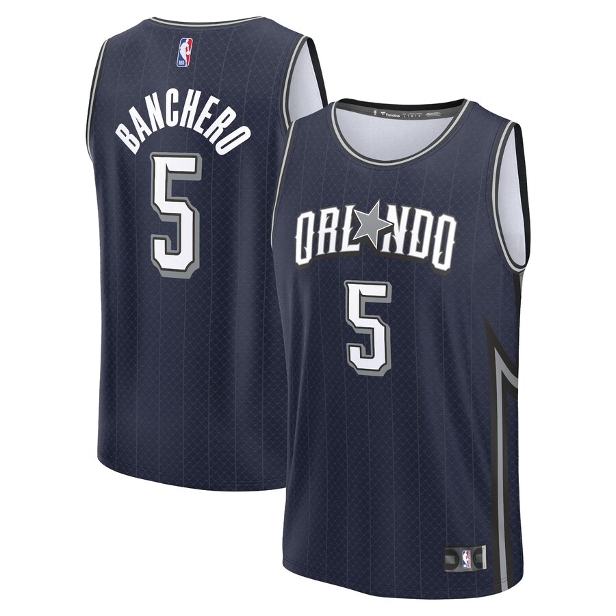 Men's Orlando Magic Paolo Banchero Fanatics Navy Fast Break Jersey - City Edition - Jersey