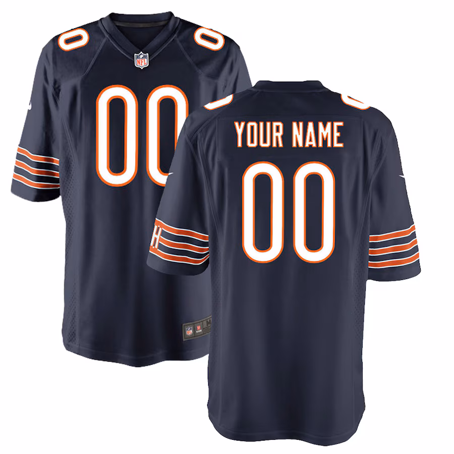 Youth Chicago Bears Nike Navy Custom Game Jersey - Jersey