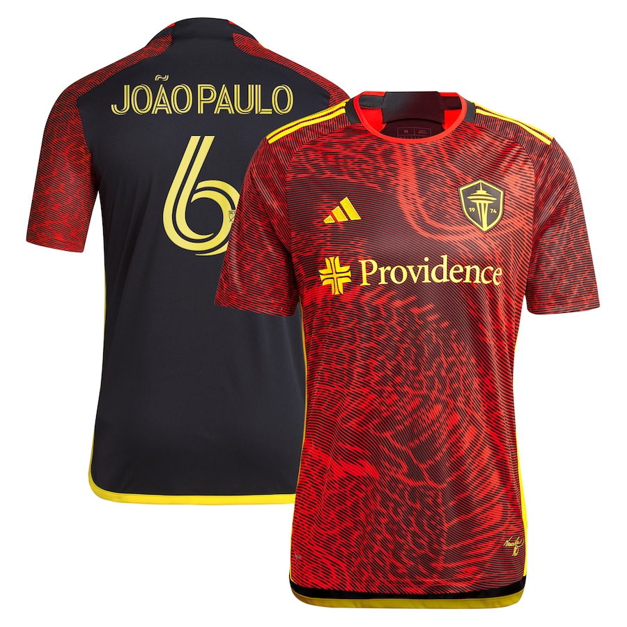 Men's Seattle Sounders FC Joao Paulo adidas Red 2024 The Bruce Lee Kit Replica Player Jersey - Jersey