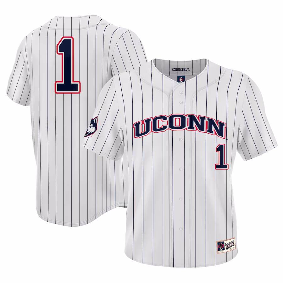#1 UConn Huskies GameDay Greats Lightweight Baseball Jersey - White - Jersey