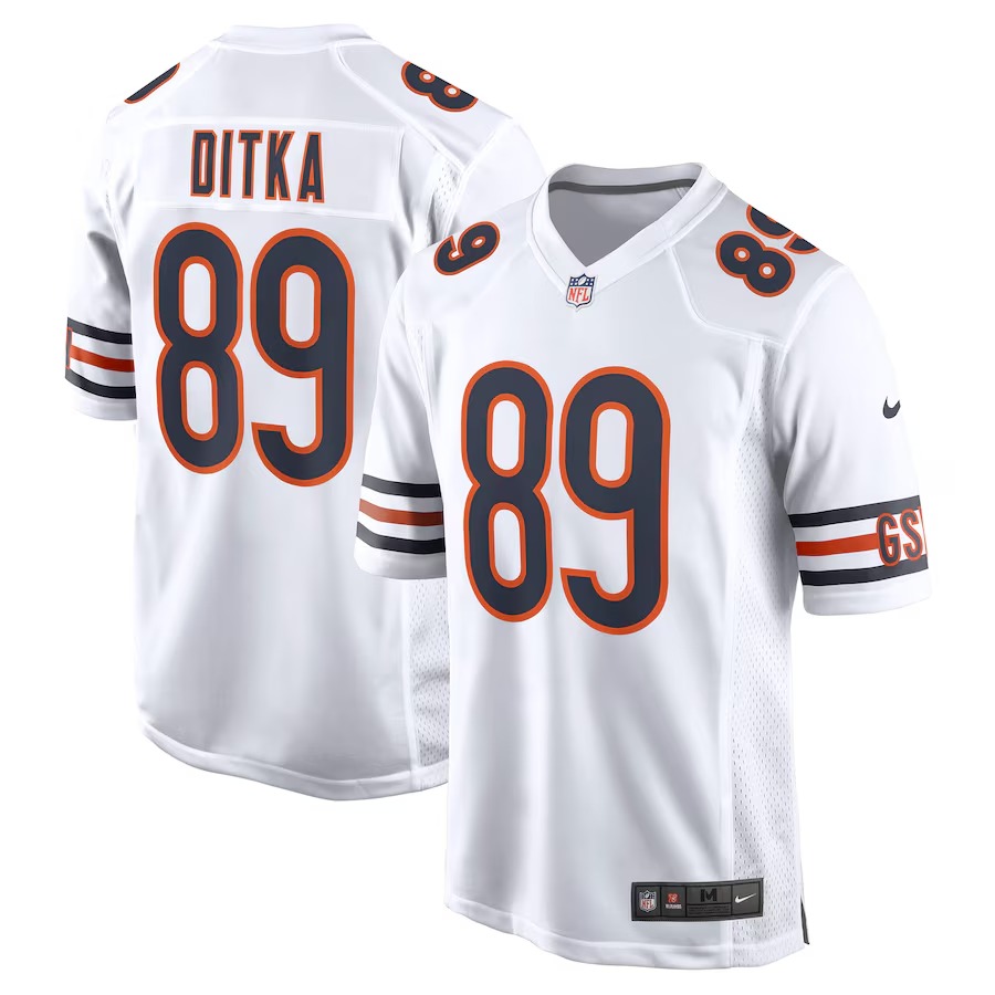 Men's Chicago Bears Mike Ditka Nike White Retired Player Game Jersey - Jersey