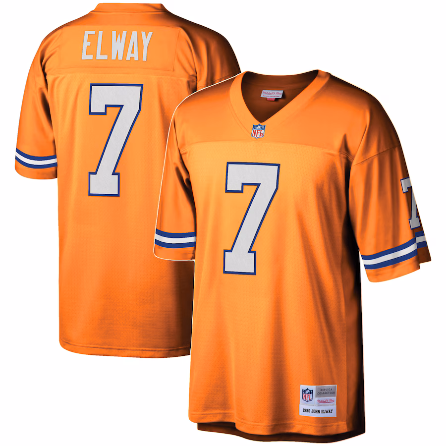 Youth Denver Broncos John Elway Mitchell & Ness Orange 1990 Legacy Retired Player Jersey - Jersey