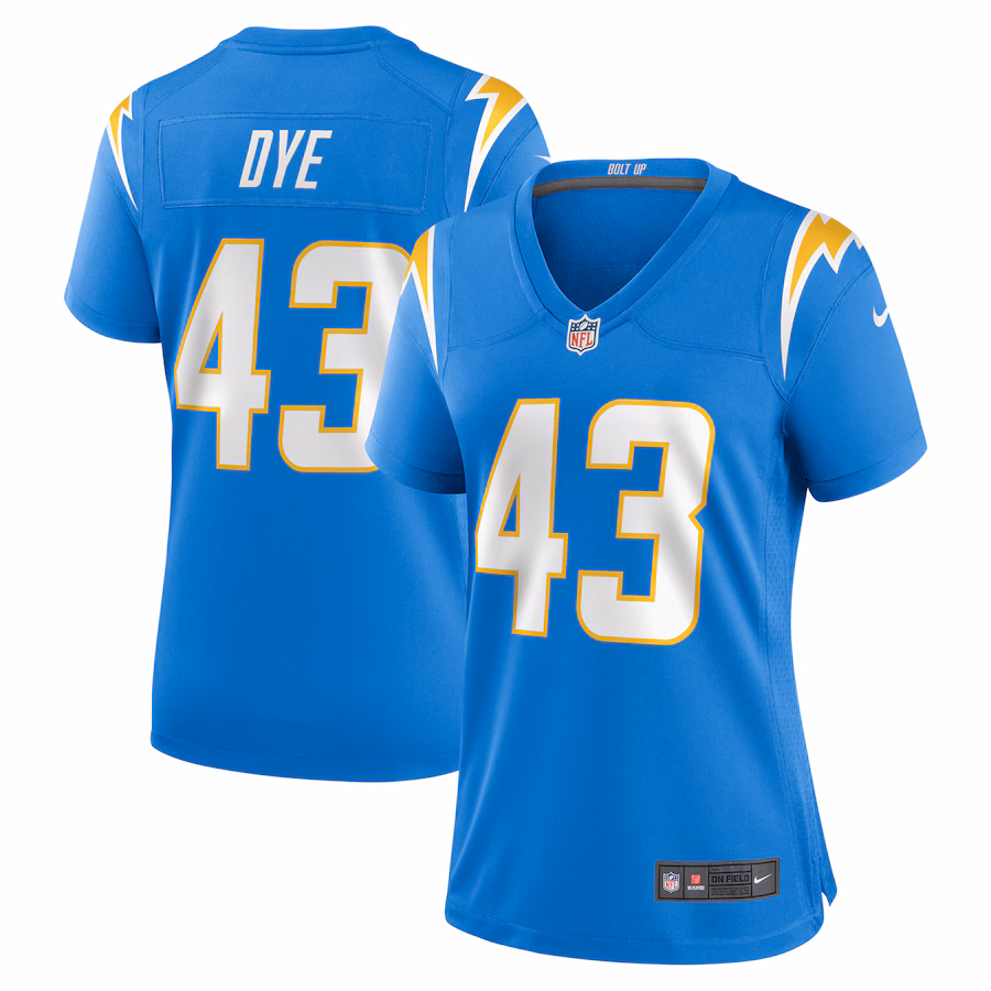 Women's Los Angeles Chargers Troy Dye Nike  Powder Blue  Game Jersey - Jersey