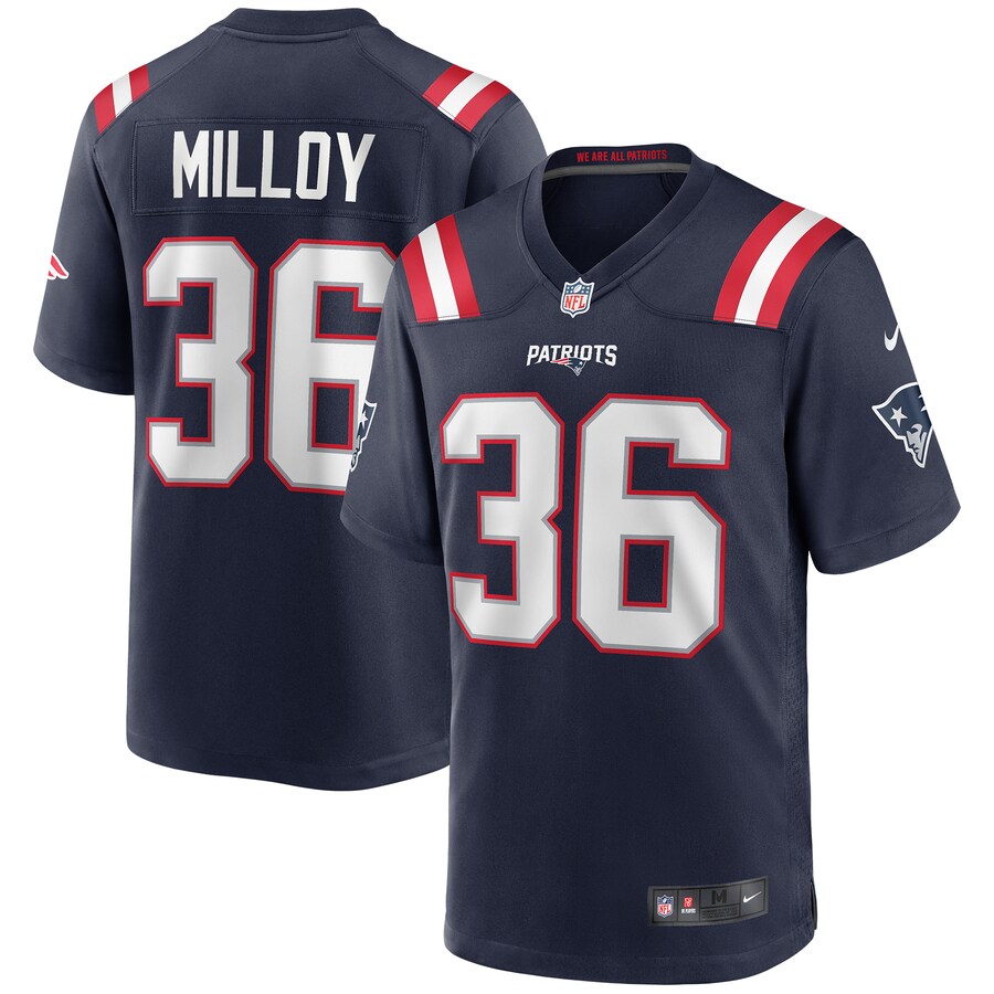 Men's New England Patriots Lawyer Milloy Nike Navy Game Retired Player Jersey - Jersey