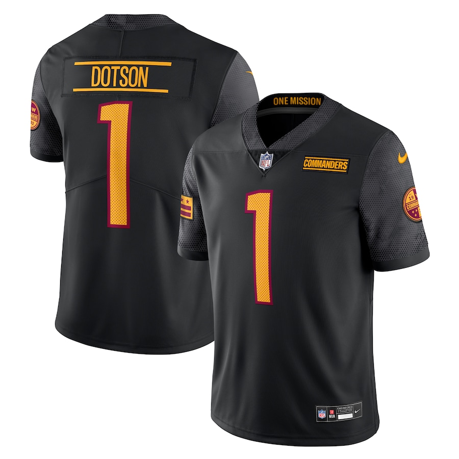 Men's Washington Commanders Jahan Dotson Nike Black Alternate Vapor Untouchable Limited Jersey - Jersey
