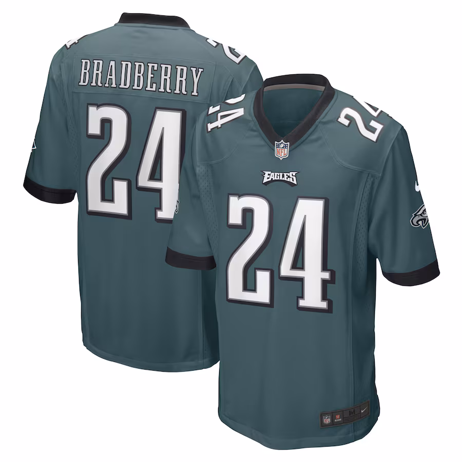 Men's Philadelphia Eagles James Bradberry Nike Midnight Green Game Player Jersey - Jersey