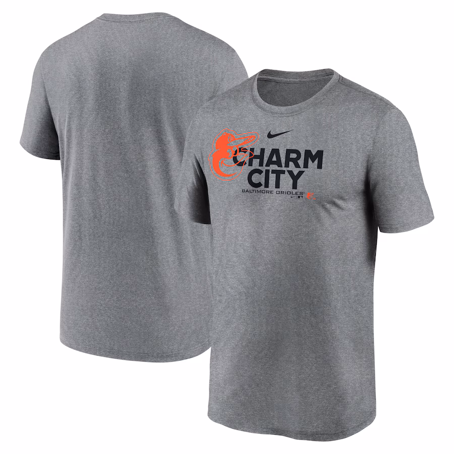 Men's Baltimore Orioles Nike Heathered Charcoal Local Rep Legend Performance T-Shirt - Jersey