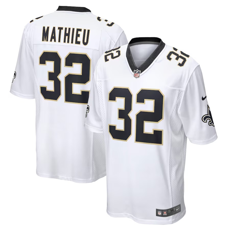 Men's New Orleans Saints Tyrann Mathieu Nike White Game Jersey - Jersey