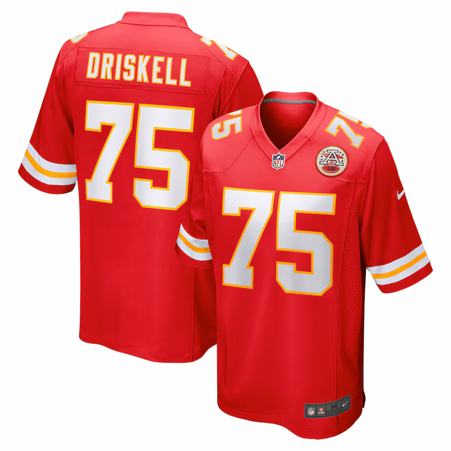 Men's Kansas City Chiefs Ethan Driskell Nike Red Game Jersey - Jersey